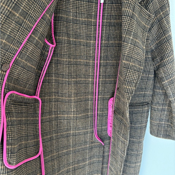 NWOT Avec Les Filles Double Face Plaid Wool Blend Coat | Size S - Picture 6 of 7